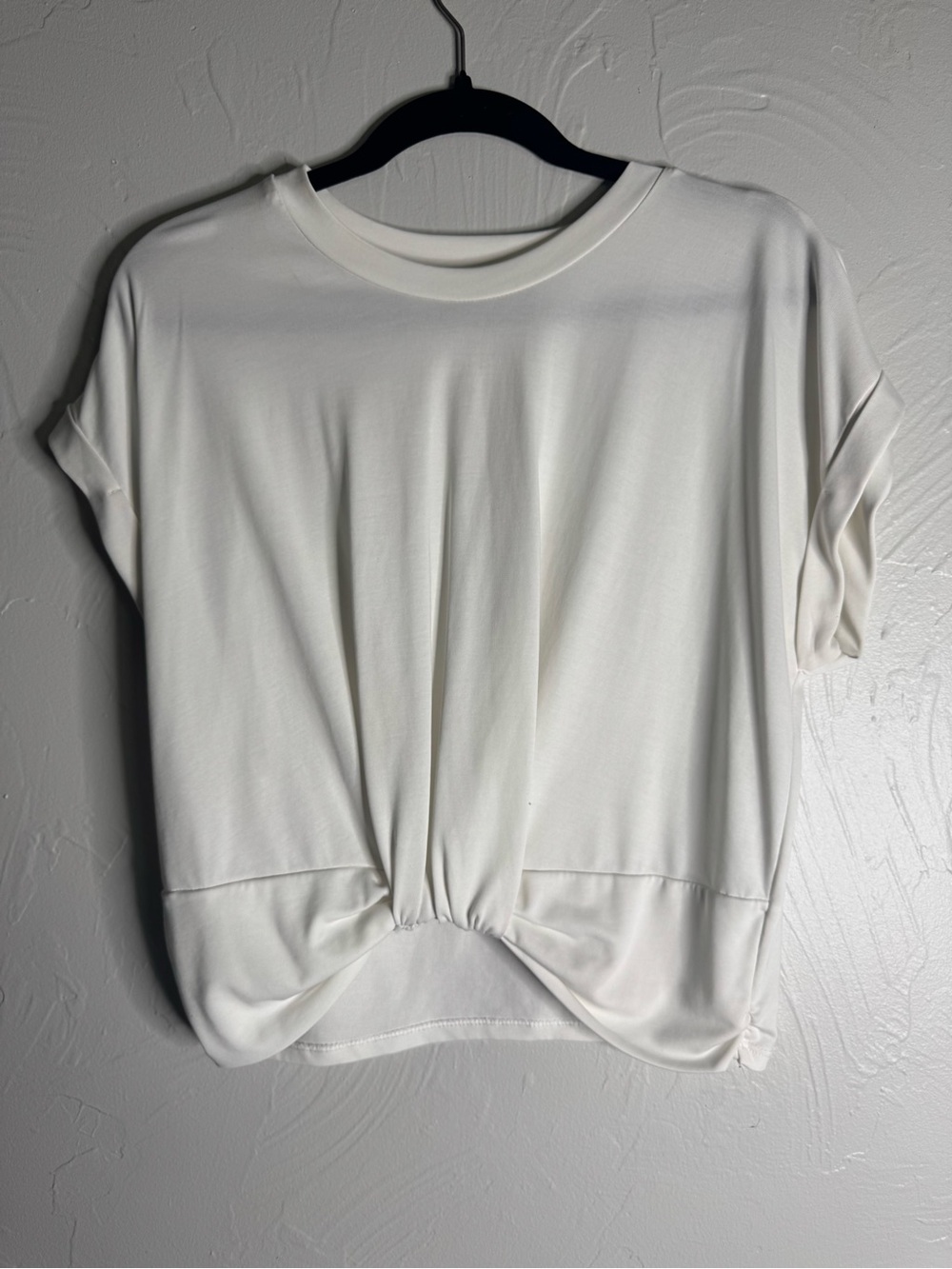 Lush Short Sleeve Twist-Hem Tee